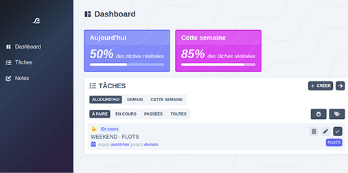 Capture d'écran de l'application Flots